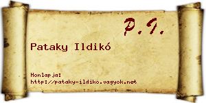Pataky Ildikó névjegykártya
